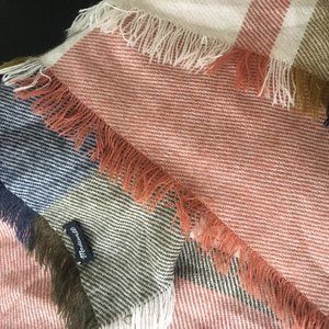 Madewell Fringed Stripe Blanket Scarf